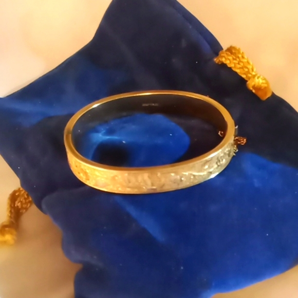 Antique F.M. Co. 12k GF Hinged Bracelet - Picture 1 of 5